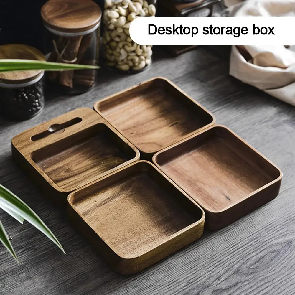 Solid Wooden Snack Box Chinese Style Multi-grid Dried Fruit Tray  Organizer Multifunctional Innovative For Living Room