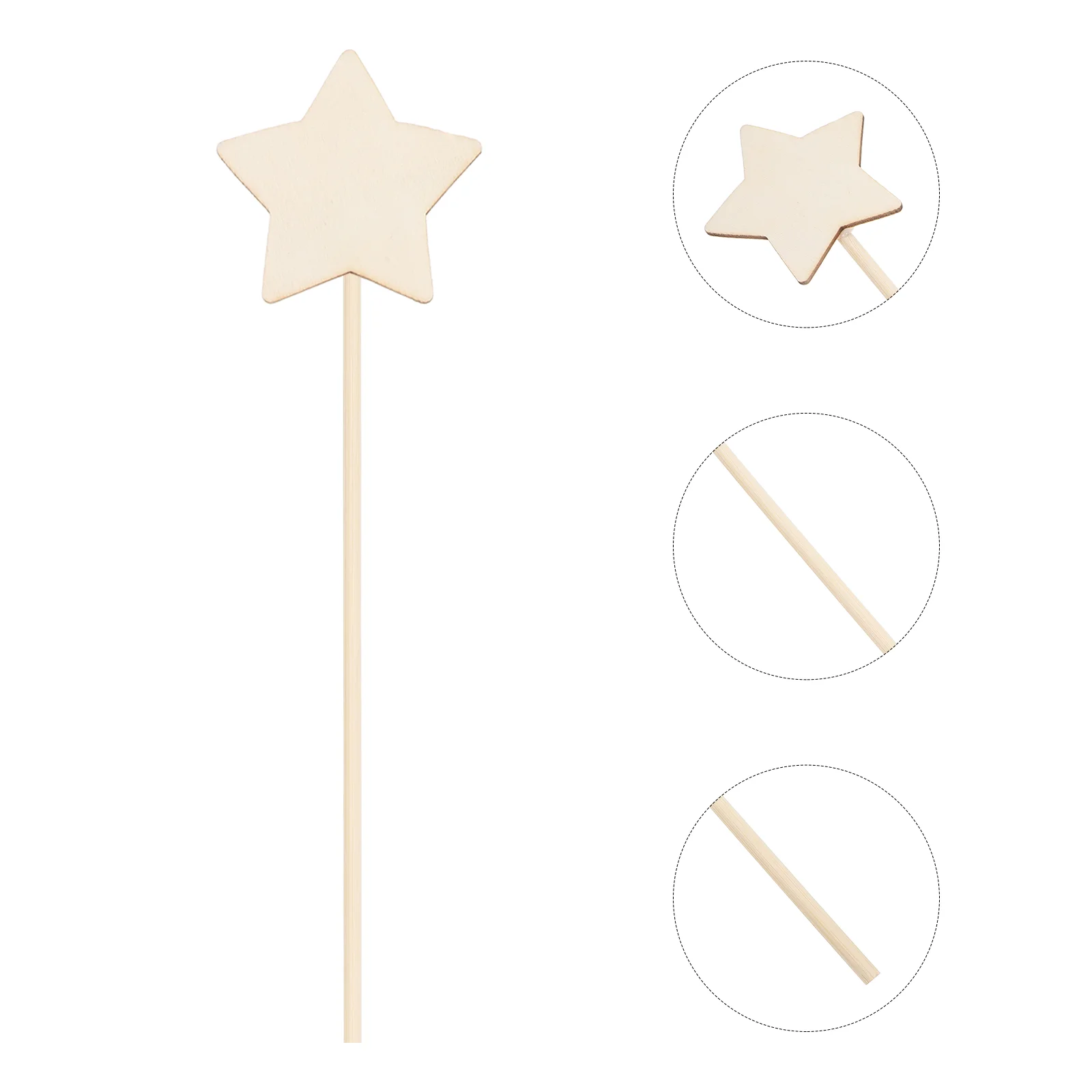 15 Pcs Craft Materials Fairy Stick Painting Toy Wooden Party Coloring for