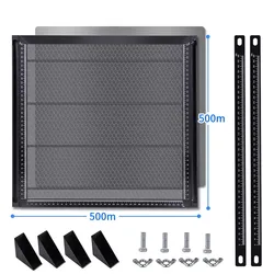 Table de travail en accent d'abeille pour graveur laser, table de coupe propre, protection de la plate-forme de panneau en acier, 400x400mm, 500x500mm