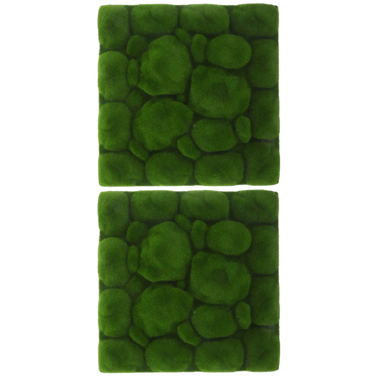 

2pcs Artificial Mat Fake Moss For Micro Landscape Decoration Mini Garden Landscaping Prop Realistic Turf Wall Moss Board