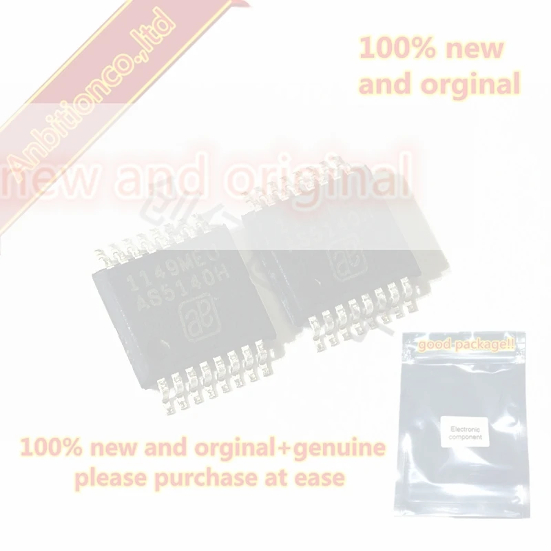 10pcs 100% new and orginal AS5140H SSOP16 10-Bit 360 Programmable Magnetic Rotary Encoder For High Ambient Temperatures