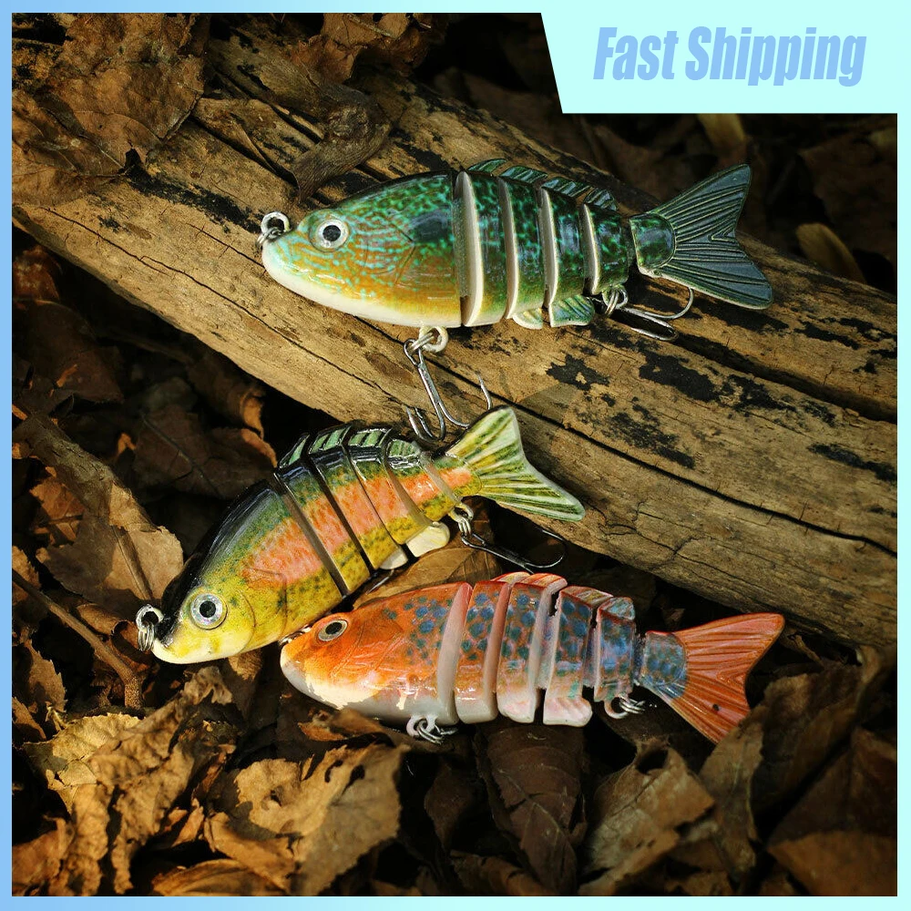 

1pc Saltwater Fishing Multi Jointed Swimbait Hard Bait Fishing Artificial Lure Carbon Steel Treble Hook Fishing Tool Accessories