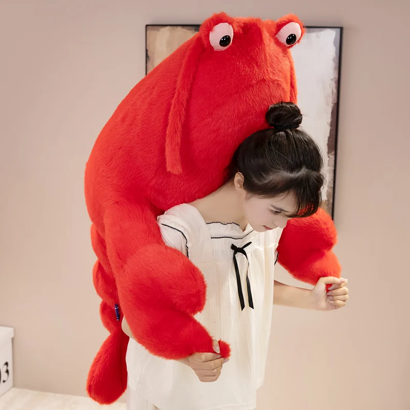 50/70/100CM Red Lobster Marine Animal Plush Toys for Children's Crayfish Soothing Pillow Doll Kids Christmas Decoration Gift
