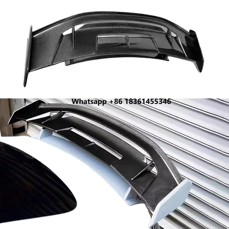 

For GT GTS Rear Trunk Wing Carbon Fiber Fiberglass Rear Wing Ducktail Spoiler Wing