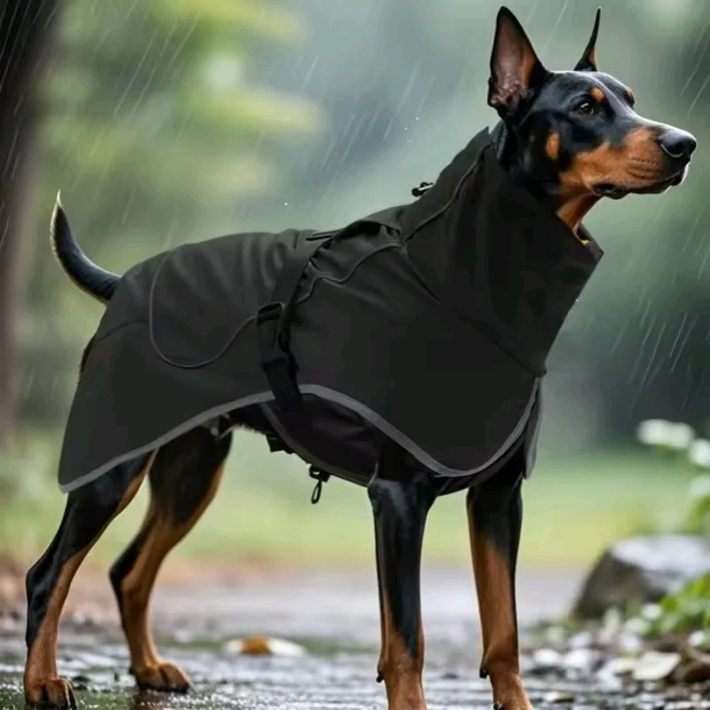 

Cloududa Pet Windbreaker Large Dog Raincoat Pet Stormcoat Waterproof Outdoor Waterproof Clothes Pets Raincoat Accessories