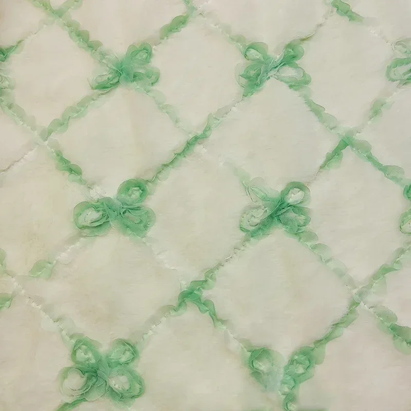 150x45cm Tie Dyed With Petals Small Fragrant Rhombic Checked PV Velvet Fabric For Children\'s Clothing Pillow DIY Fabric TJ21035