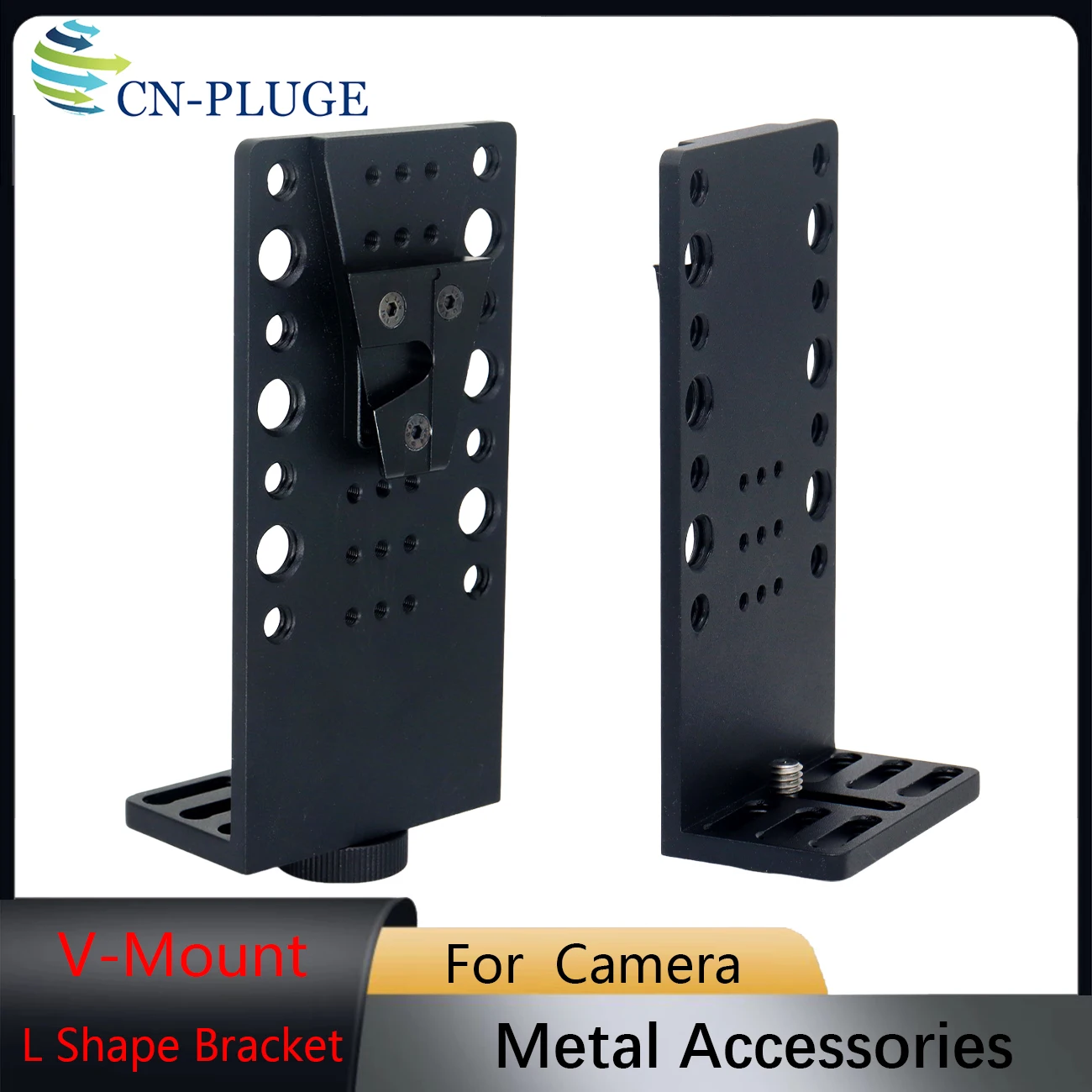 V-mount Quick Release Plate L Shape Bracket for Camera Wireless Image Transmission, Small Monitor Bracket Connector