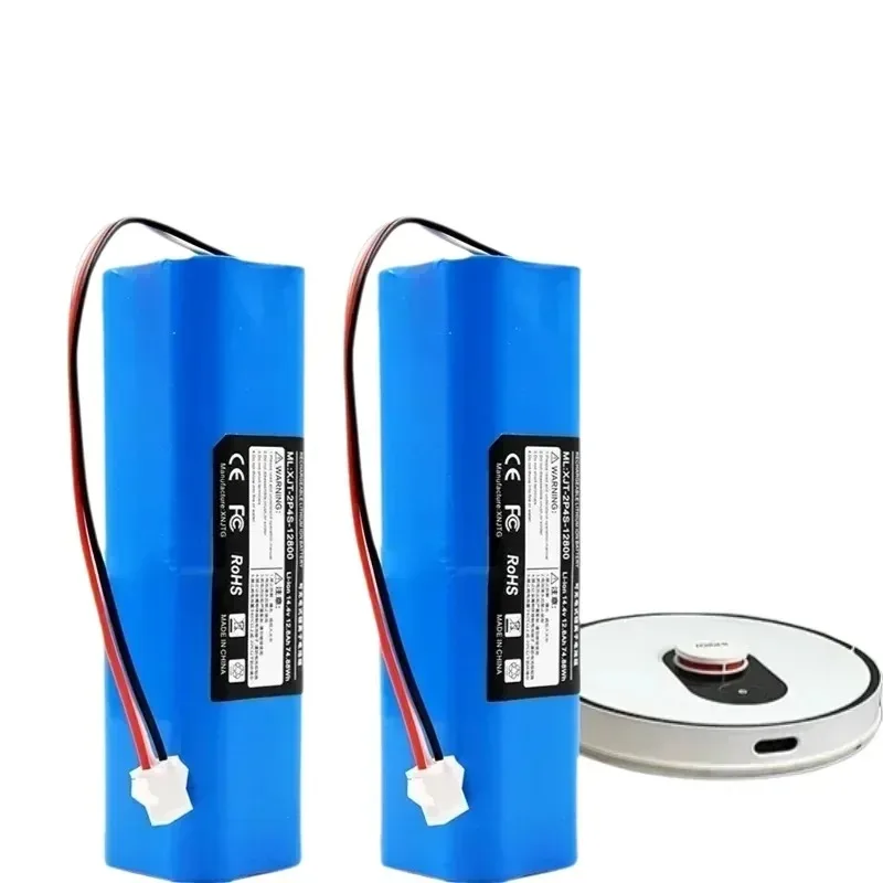 2025 100% الأصلي ل XiaoMi Viomi S9 Lydsto R1 Roidmi Eve Plus 14.4V بطارية ليثيوم 2P4S 5200mAh 6800mAh 9800mAh 12800mAh
