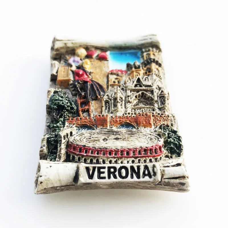 Verona 3D refrigerator magnet Tourist souvenirs Refrigerator magnet decoration supplies Collection arts and crafts gifts