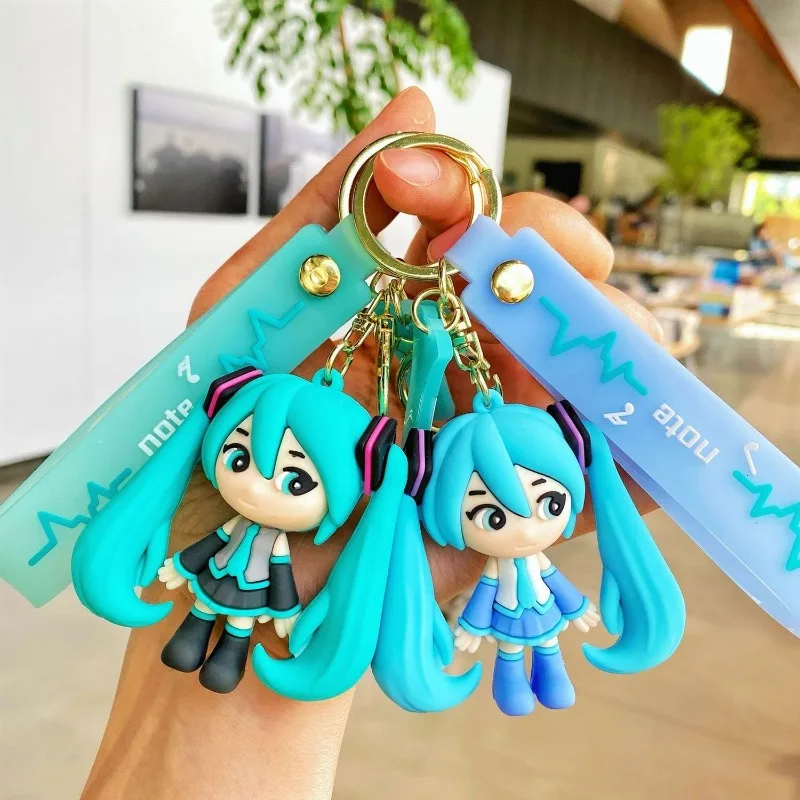 

New Cartoon Characters Hatsune Miku Keychain Cute Kawaii Anime Peripheral Creative Sweet Car School Bag Keychain Pendant Gift