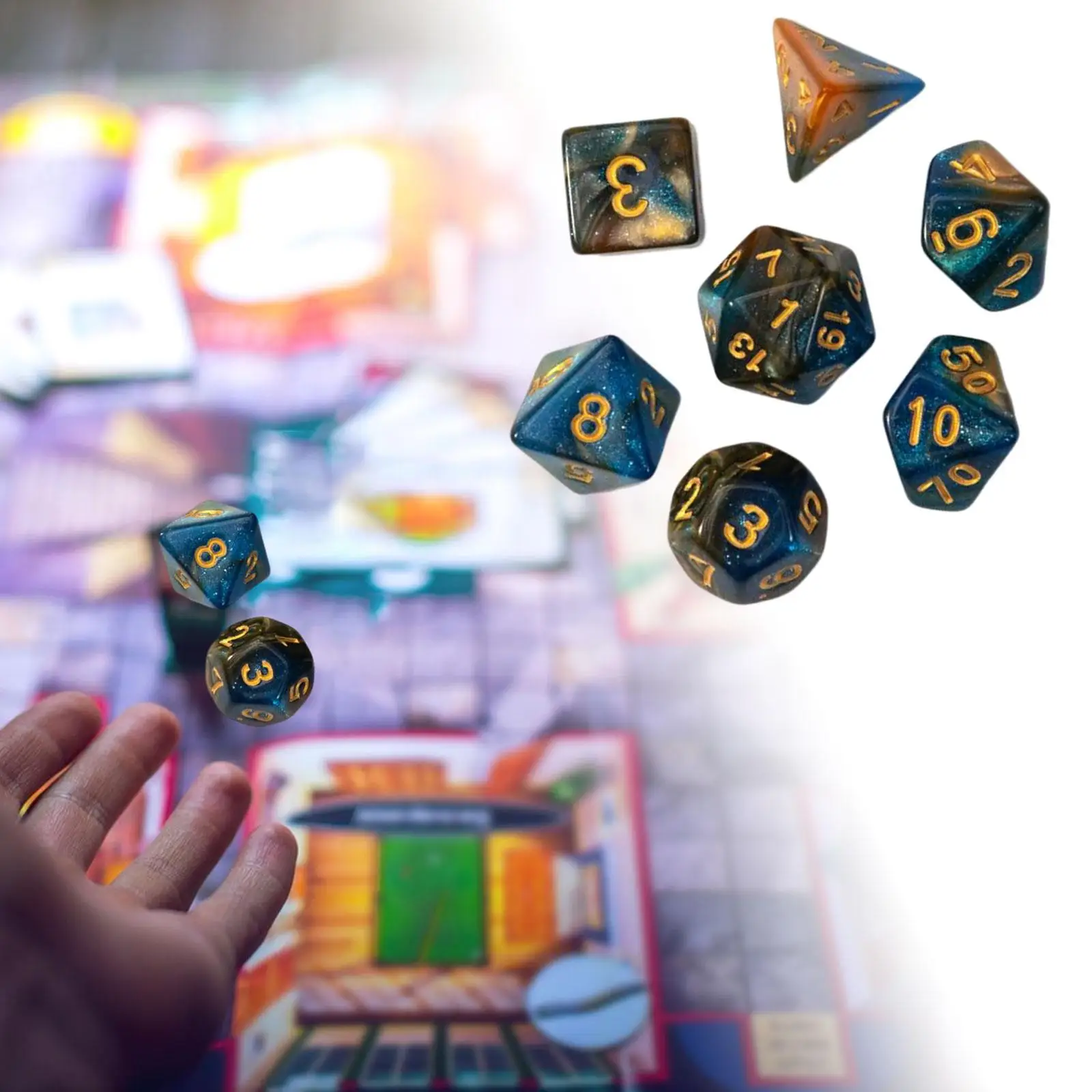 

Multi Sided Polyhedral Dices Board Game Accessories Acrylic Dices for Table Games and Role Playing