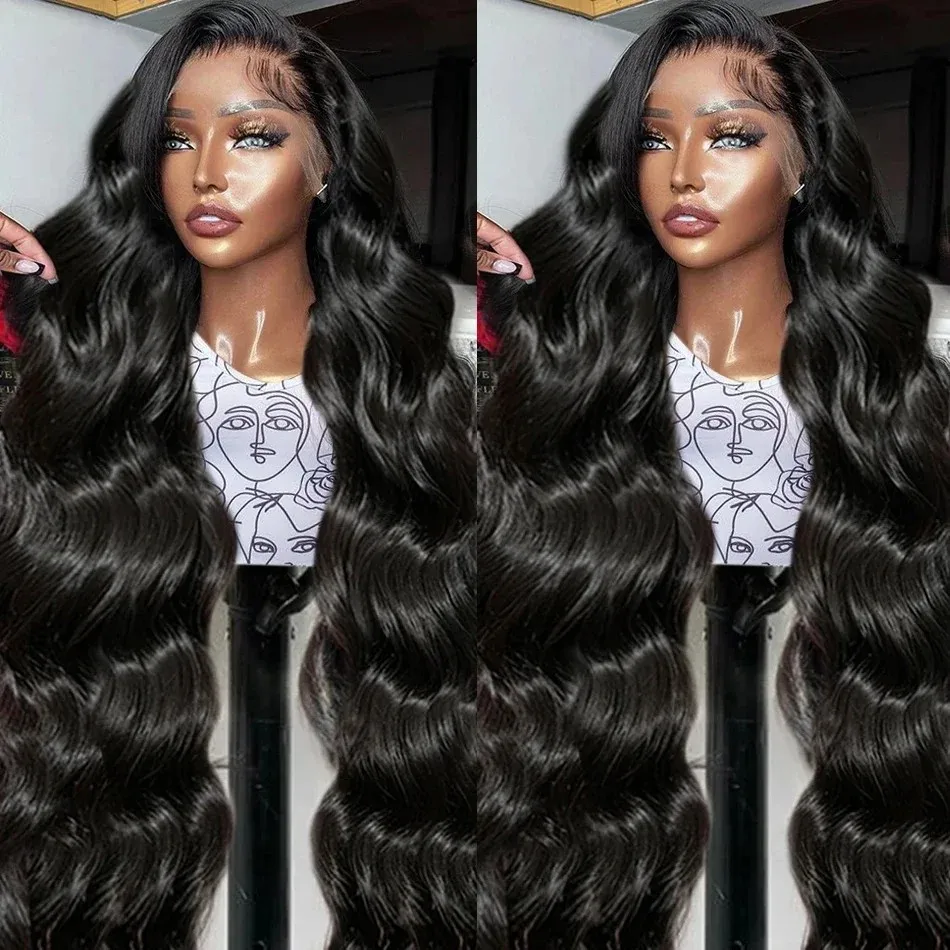 Hd Tewjig 180 Density 13x6 Lace Front Human Hair Wigs 40 Inches Transparent Body Wave 13x4 Lace Frontal Wig For Black Women