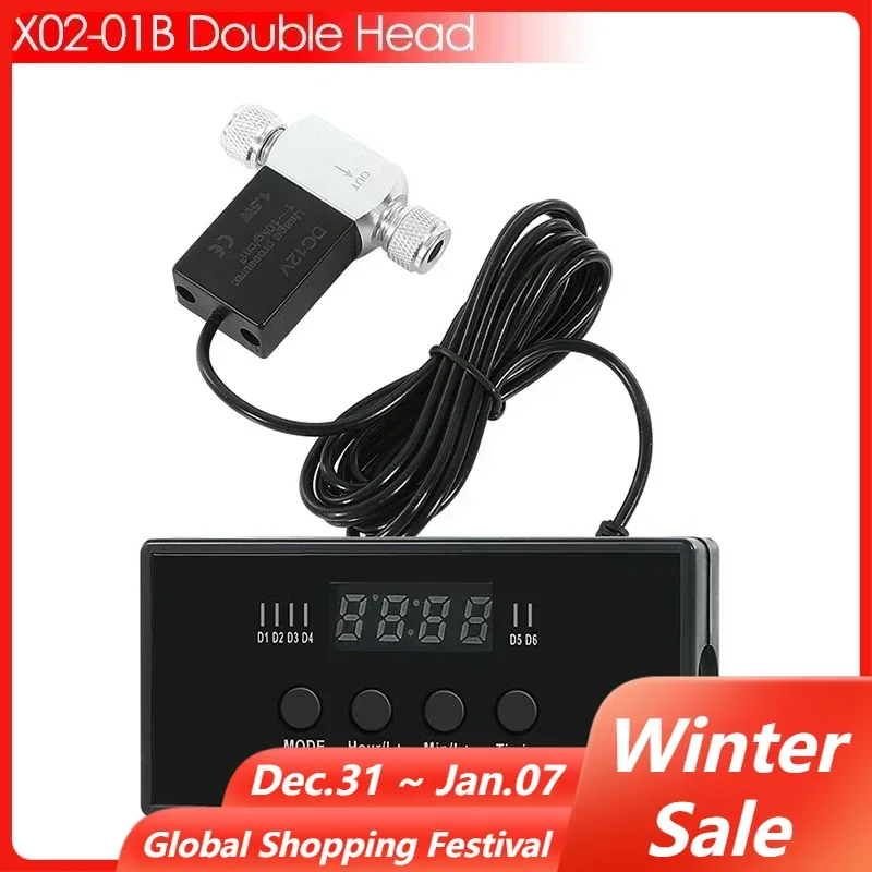 Aquarium CO2 Motor Valve Digital Display Timing Switch Display Fish Tank CO2 Bubble Counter Regulator Generator Control