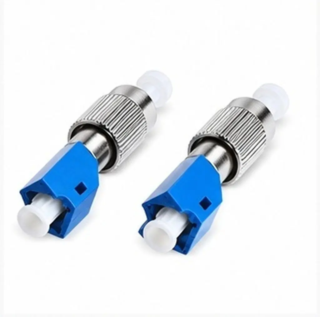 2Pcs Fiber Optic Adapters Fc Male to Lc Female Hybrid Converter Reusable Ceramic Metal for Visual Fault Telecom