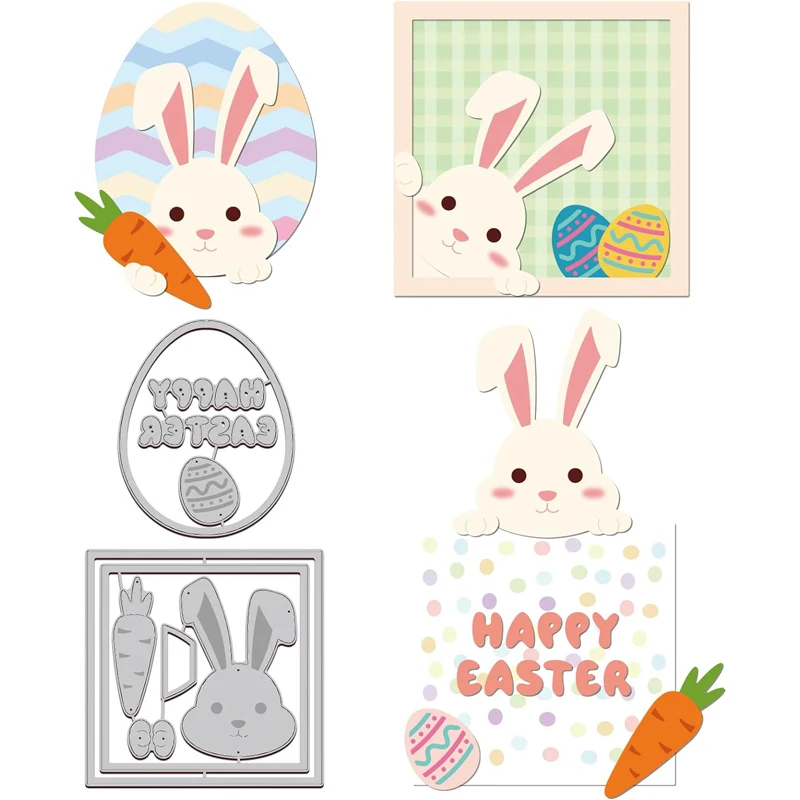 

Rabbit border Cutting mold Card making Easter eggs Frame die-cutting Embossed template DIY Clipbook Album Craft Decoration