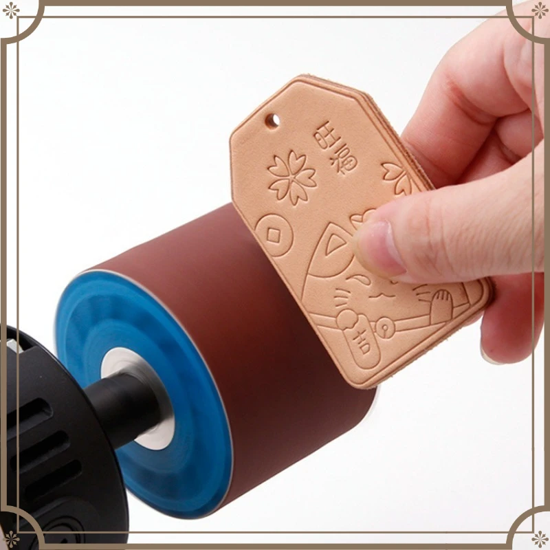Small Leather Edge Polishing Machine Grinding Wheel Grinding Machine Desktop Manual Leather Edge Polishing Tool