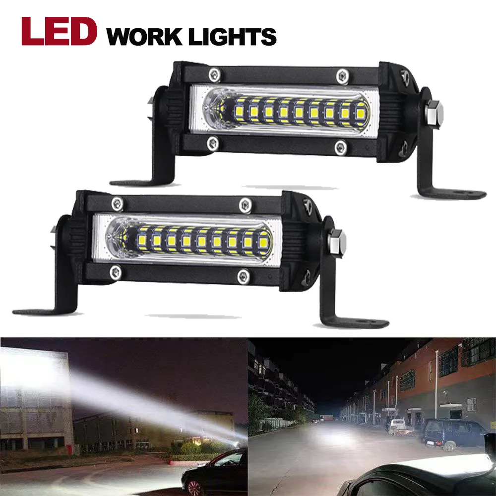

Mini LED Work Bar 9led Slim 4.5'' 27W Moto Work SUV Offroad 4x4 Truck Backup Reverse Spotlight Driving Fog Lamp car accessories