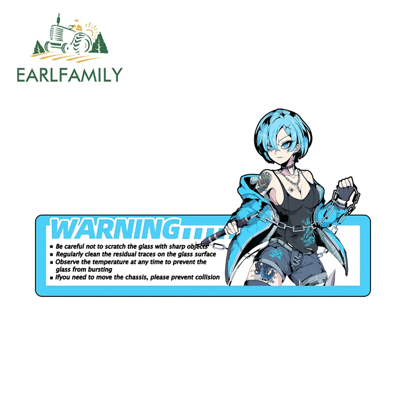EARLFAMILY Autocollants réfléchissants de sécurité Ram Rem, autocollants pour skateboard, imperméables, protection solaire, pour gobelets et bouteilles isothermes
