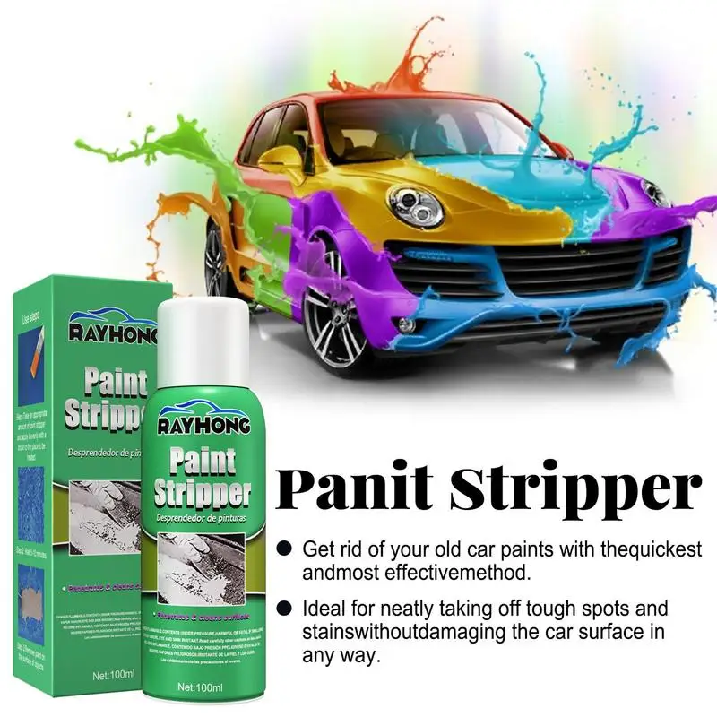 

100ml Car Paint Stripper With Brush Car Paint Remover Spray For Metal Rust-Proof Renovation Essence Vehicle Accessories