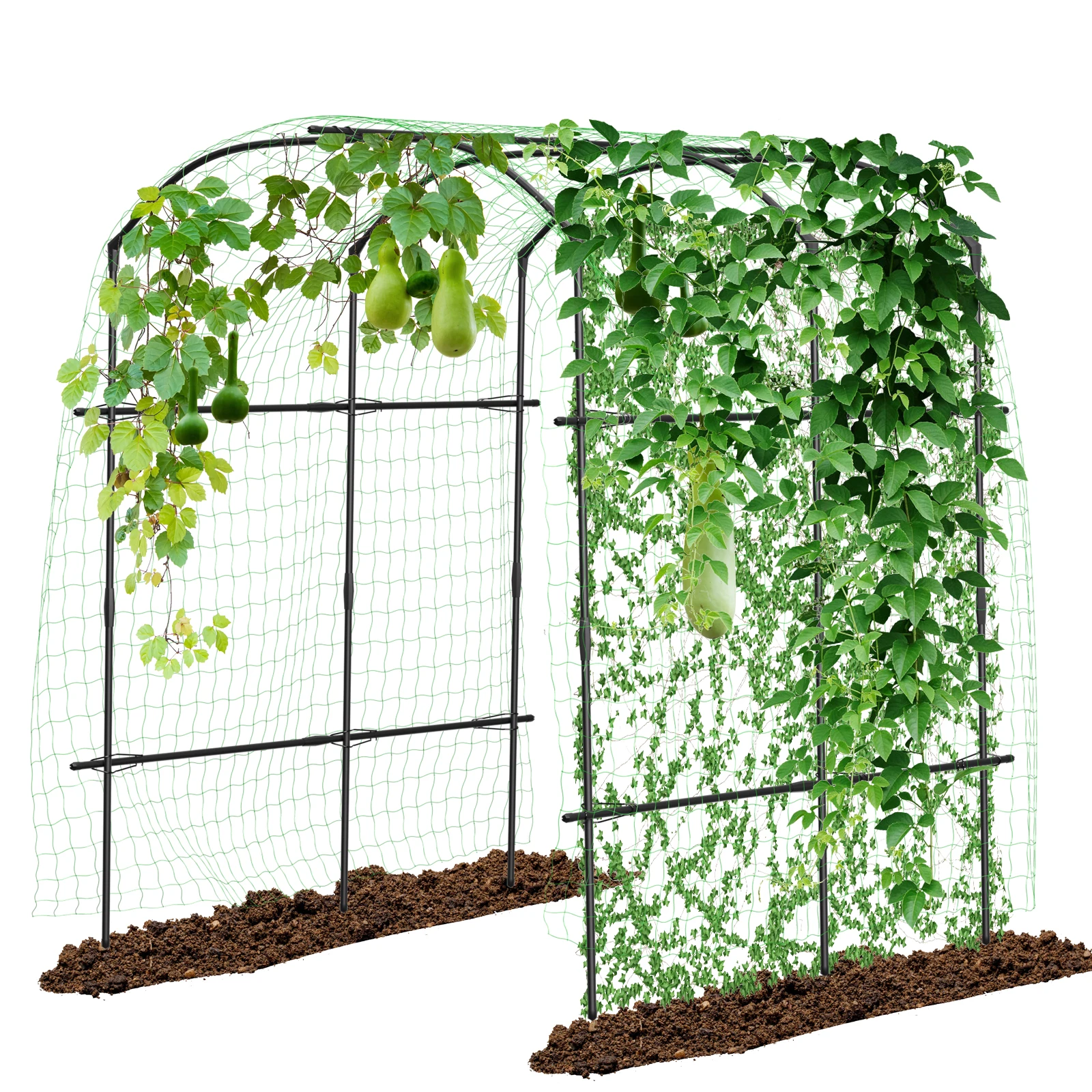 

Tall Garden Arch Trellis for Climbing Plants, 87"H Metal Arbor Plant Support Trellis Archway for Climbing Vine Vegetable/Fruit