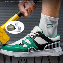 Men Safety Shoes Women's Metal Toe Indestructible Ryder Shoes Work Boots with Steel Toe Waterproof Breathable Sneakers Unisex 45