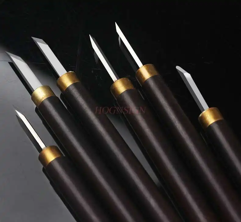 

wooden seal tool 6pcs Carving knife woodworking knives manual wood carving knife wood carving nuclear carving knife