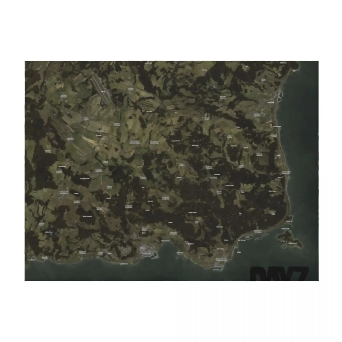 

Day Z Map Throw Blanket Thins For Decorative Sofa Decoratives Furry Blankets