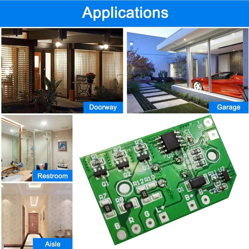 Circuit Board 3.7V Switch Solar Lawn Lamp Controller Lithium Battery RGB Color Changing Light Solar Lamp Circuit Board