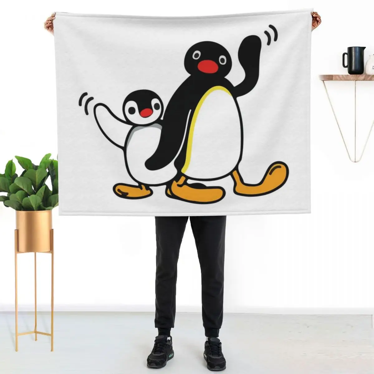 

Pingu Throw Blanket All Season Soft Lightweight Blanket for Home
