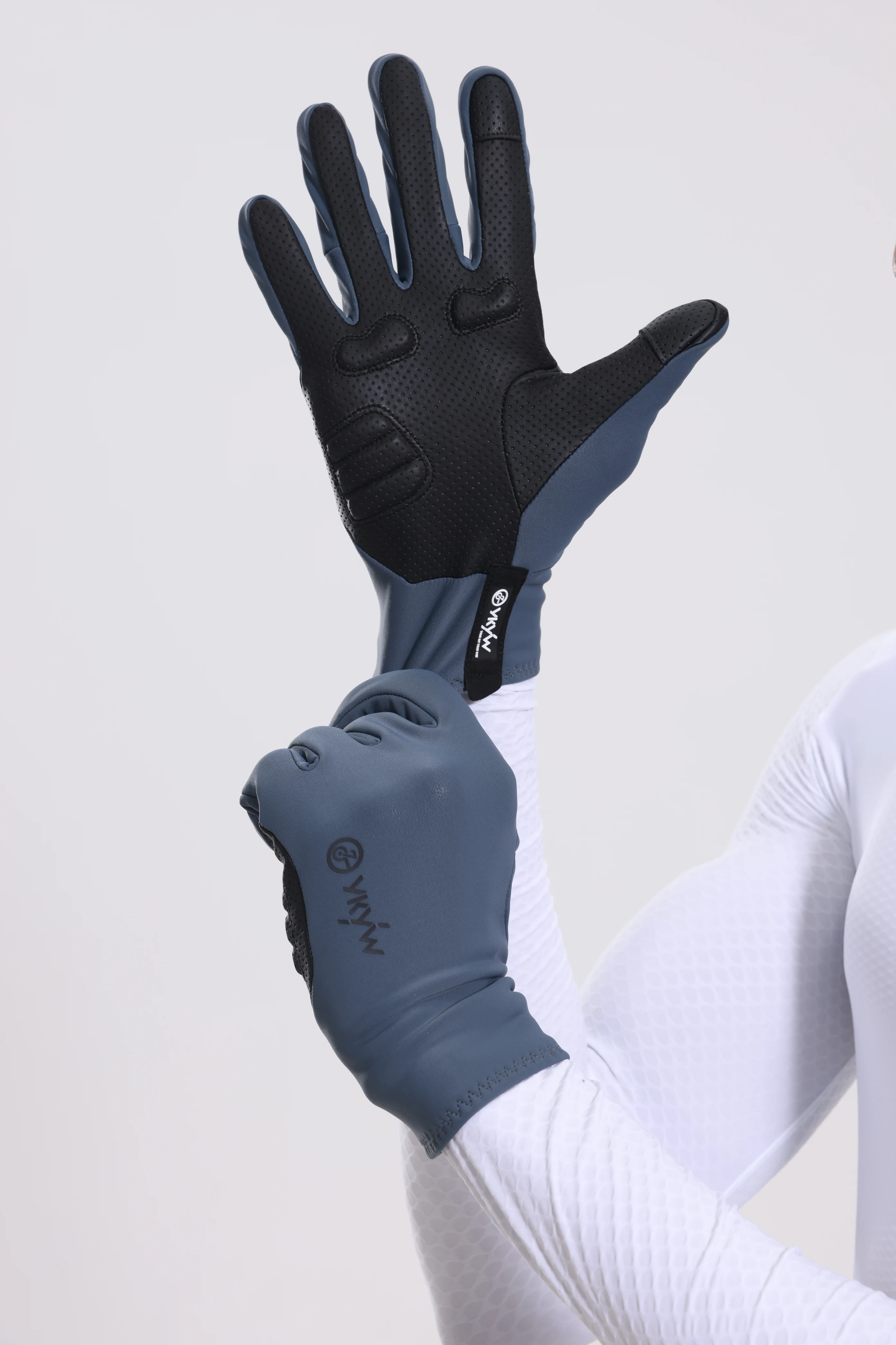 YKYWBIKE Touchscreen-Fahrradhandschuhe mit Vollfinger-Design, Fleece-Futter, winddicht, wasserabweisend, stoßdämpfend, für MTB und Rennrad – Detail 9