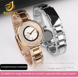 10mm 12mm 14mm 16mm stainless steel strap bracelet for Swarovski Armani TikTok Fiyta metal strap Women's Steel Watch Chain band