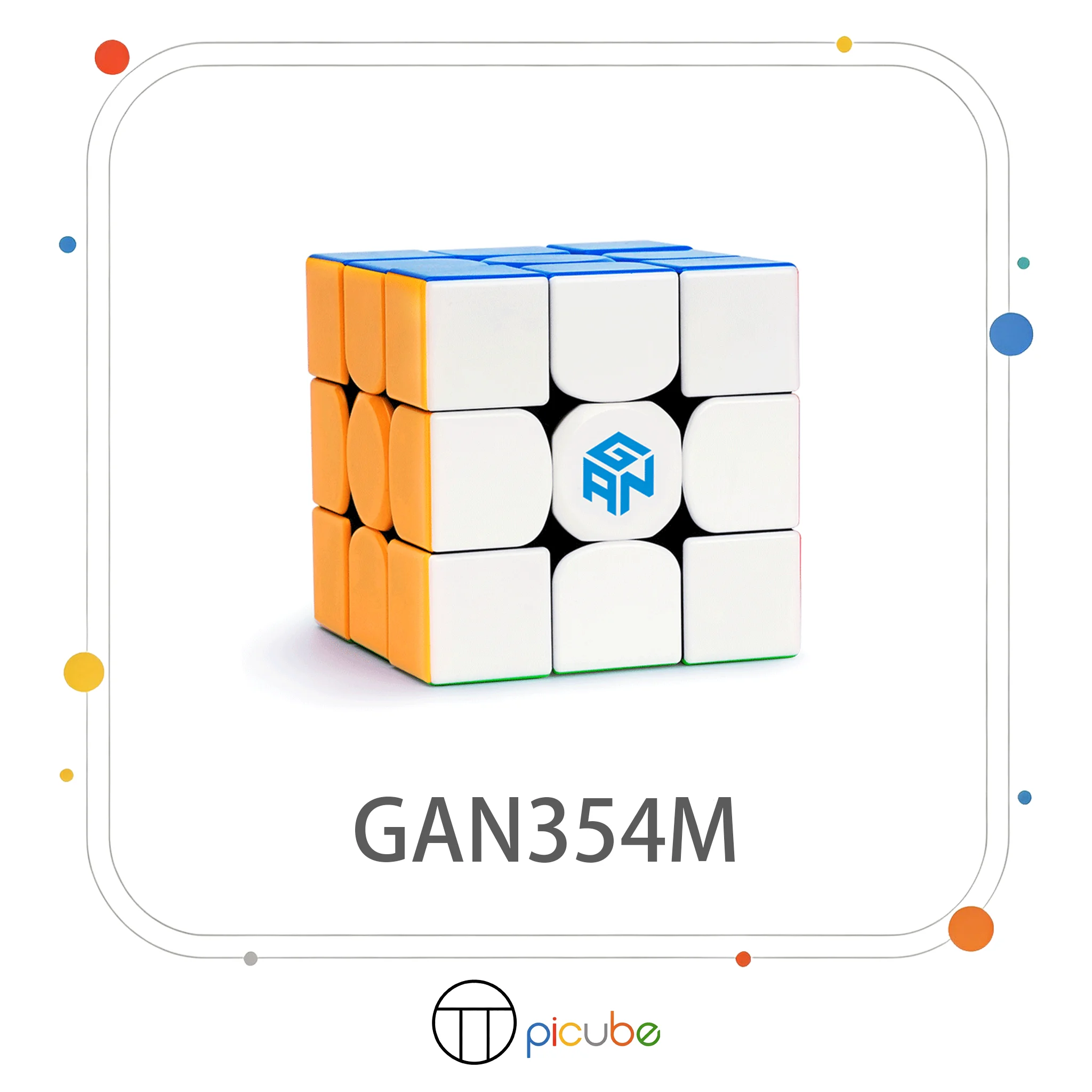 [picube]-gan354m-3x3-磁気スピードキューブスムーズ回転-ges-調整可能-wca-競技パズル-cubo-magico-教育ギフトおもちゃ