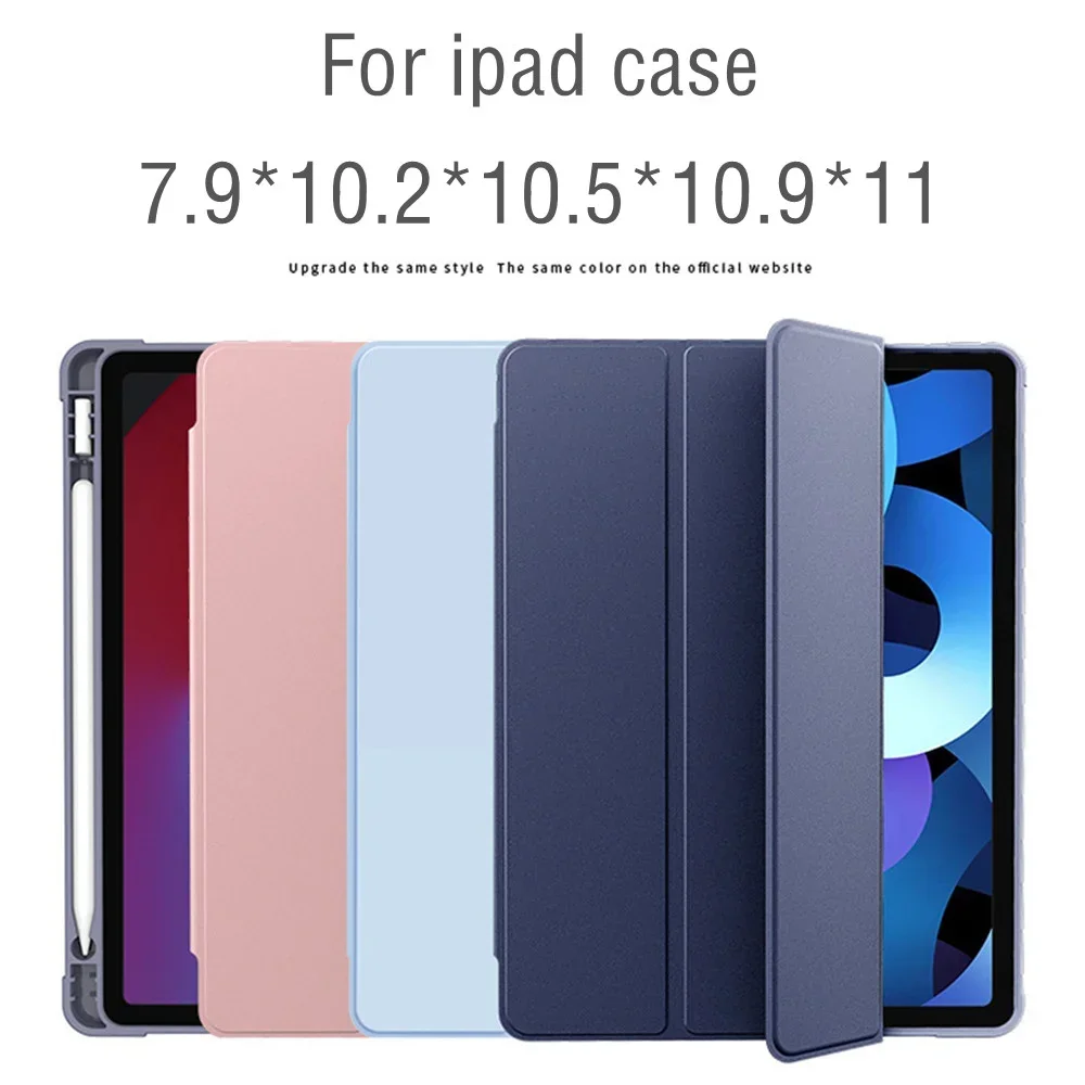 For iPad air 5 Case 2022 10.9 inch Air 4/3/2 Pro 11 2024 with Pencil Holder Cover 2018 9.7 5th 2021 10.2 6/7/8/9/10th Generation