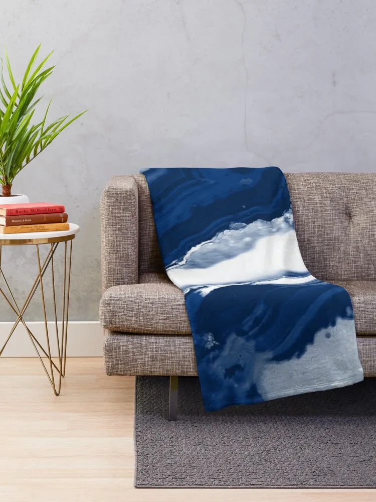 Blue Agate #4 #gem #decor #artThrow Blanket Blankets For Sofas Thermal Blanket