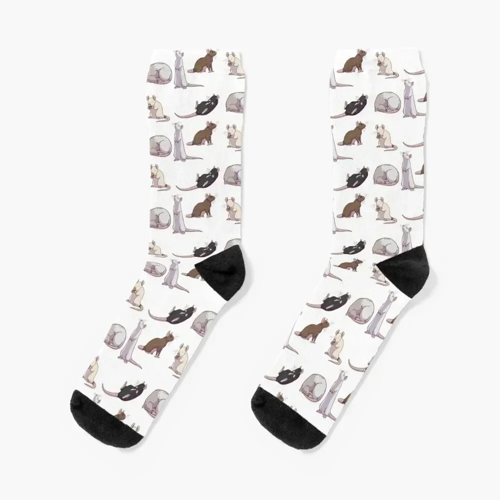 

Rat Yoga All Over Socks new year Men's floor kawaii Socks Women Men's