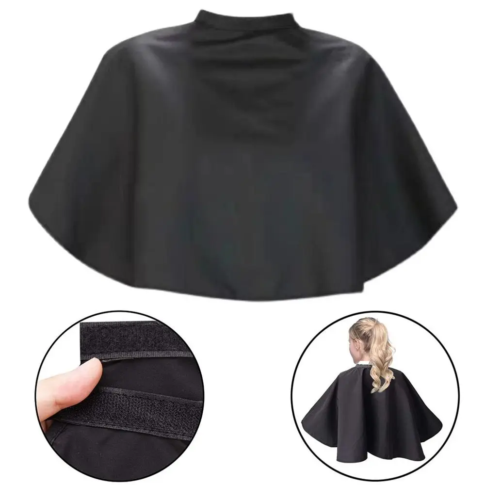 

New Short Hair Cutting Cape Cloth Wrap Black Square Barber Cape Waterproof Makeup Cape Hairdressing Salon Barber