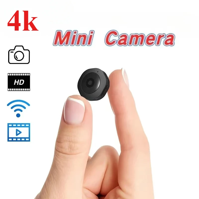 

Mini 4K HD 1080P Camera Covert Small Nanny Cam Video Voice Recorder Indoor Portable Security CCTV Camera for Home and Office