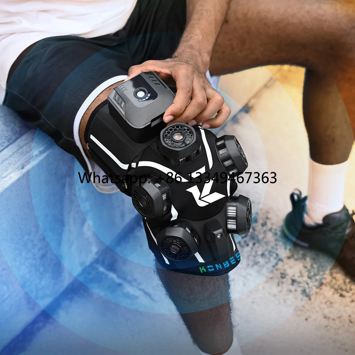 휴대용 온냉 압박 치료기 패드 무릎 마사지용 3단계 압력 조절