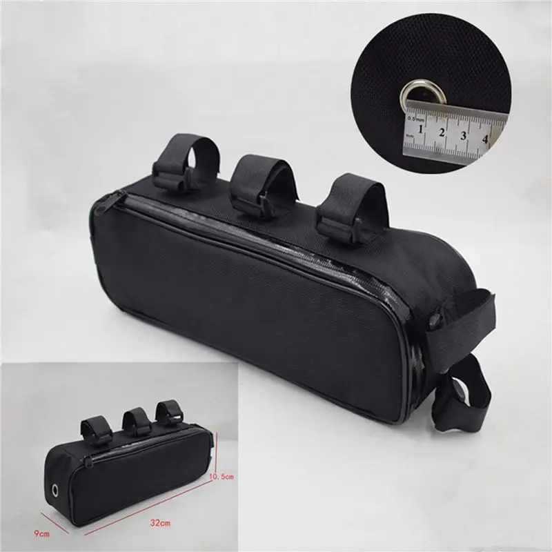 ABKV-3X Bicycle Bag Battery Controller Hanging Fixed Tube Frame Bike Bag Li- Storage Waterproof 32X9X10.5Cm Cycling