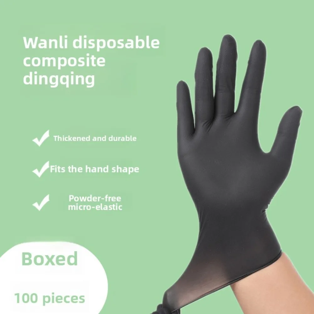 

Disposable Composite Nitrile Black Thickened Durable Gloves for Beauty Catering Household Protective Food Grade Use