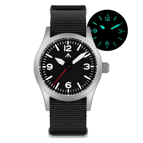 Imagen 2 del producto Reloj de cuarzo Militado ML05 VH31, movimiento de barrido, manecillas en forma de espada, reloj de campo militar, relojes luminosos impermeables de zafiro