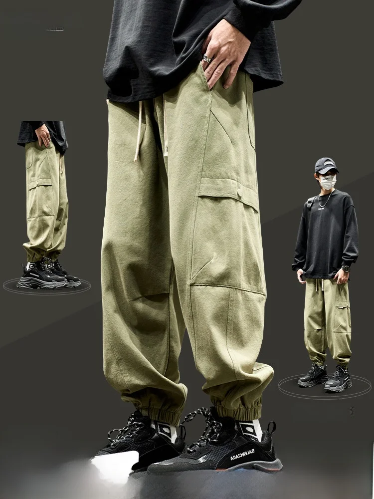 

Повседневная американская рабочая одежда, брюки для мужчин, свободные брюки-карго, осень-весна, сезонный бренд Faion, индивидуальное сращивание