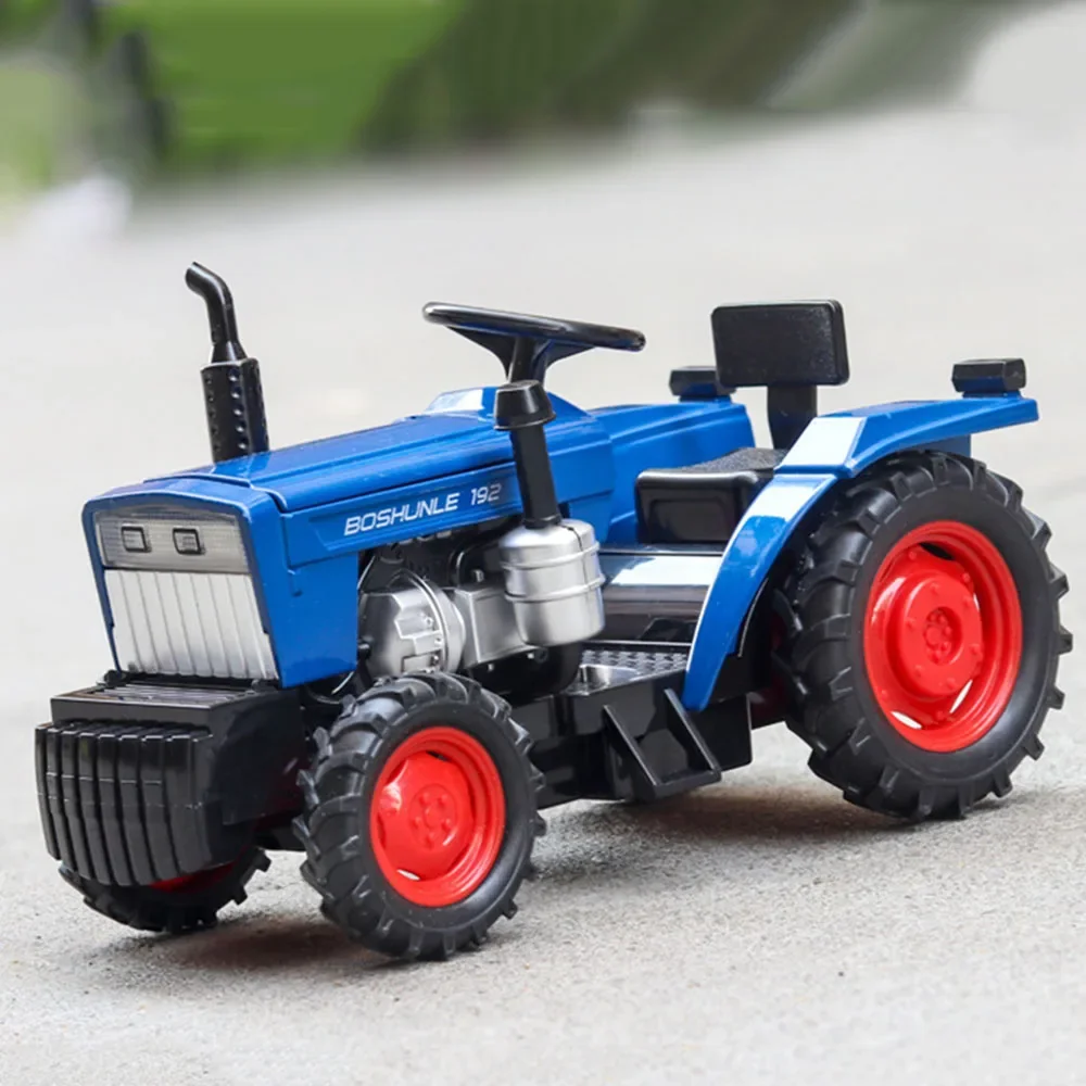 1:32 Agricultural Tractors Cars Alloy Models Toys Light Sound Vehicles Wheel Pull Back Miniature Car Boys Children's Day Gifts