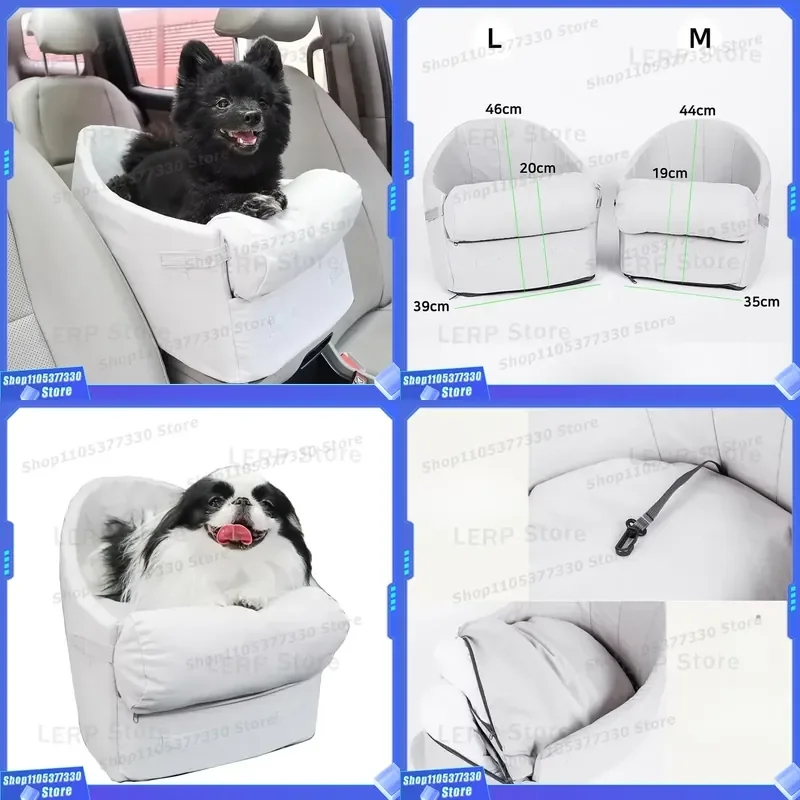Cotton Oxford Pet Car Seat Cover with Animal Print Small Dog Safety Console Rear Seat Protector Sports Kennel for Pets Travel