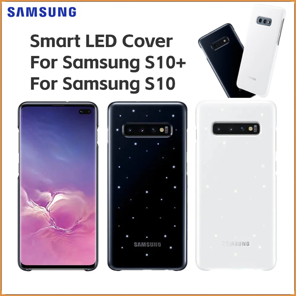 Original Samsung LED Cover For Samsung Galaxy S10Plus S10 S10 Plus SM-G9730 SM-G9750 G9750 Emotional Led Lighting Effect