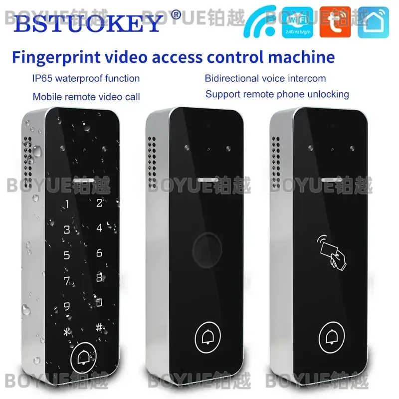 Tuya WiFi Smart Video Doorbell with Fingerprint Digital Keypad Electronic Lock Access Control System for Home Security
