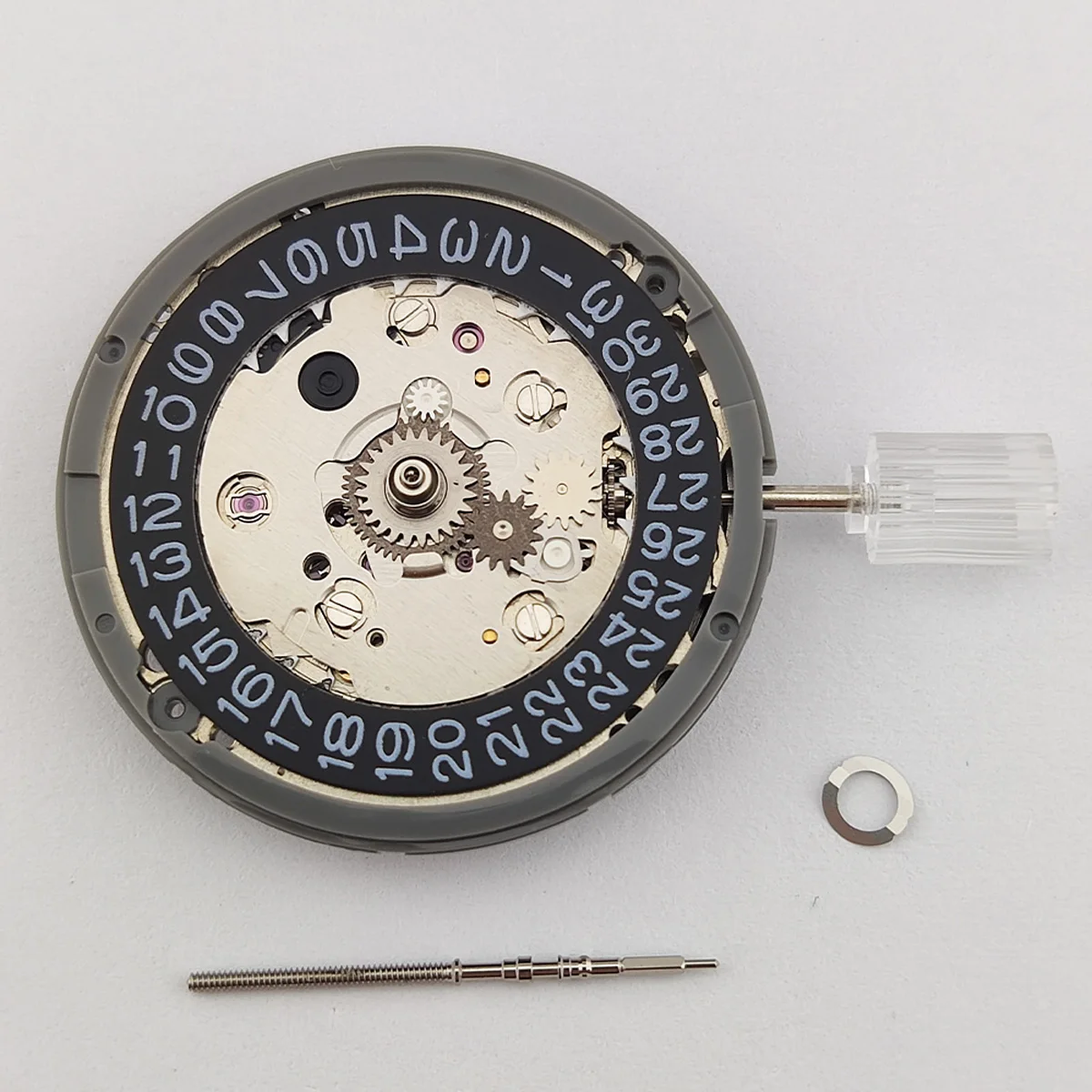 NH34A Movimento GMT Novo 24 jóias Mão Esquerda NH34 Função Data Relógio Mecânico Automático Movimento de Alta Precisão 9 horas Coroa