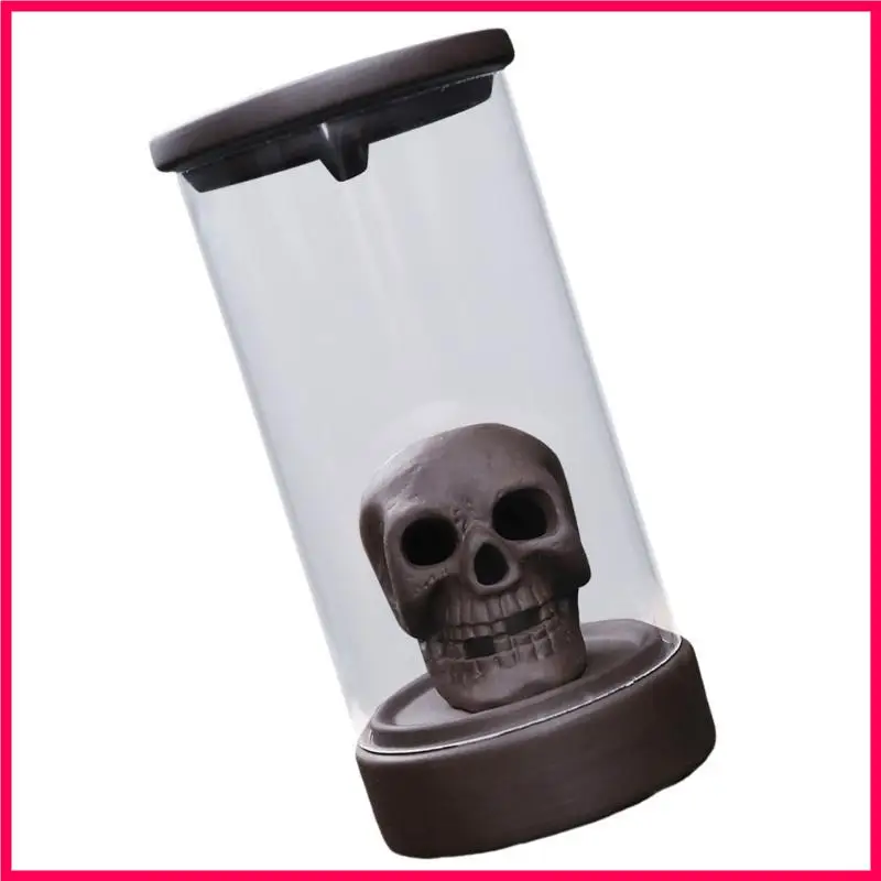 

H051 Waterfall Incenses Holders Ceramics Skull LED Burners for Home Decoration