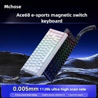 Mchose Ace 60 Pro 8K interruptor magnético Teclado mecánico TTC magnético bajo retardo E-Sports teclado para juegos RGB PC Gamer hombre gorras