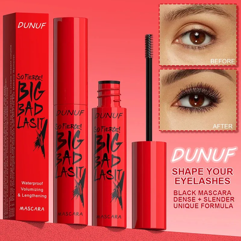 1 Pcs Volumizing & Lengthening Mascar Waterproof Long Lasting Mascara Thin Thick Curl Does Not Easily Stain Sweat-Proof